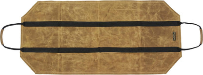 Waxed canvas firewood rack, great gift for the log cabin, firewood rack with handles, classic durable design tan